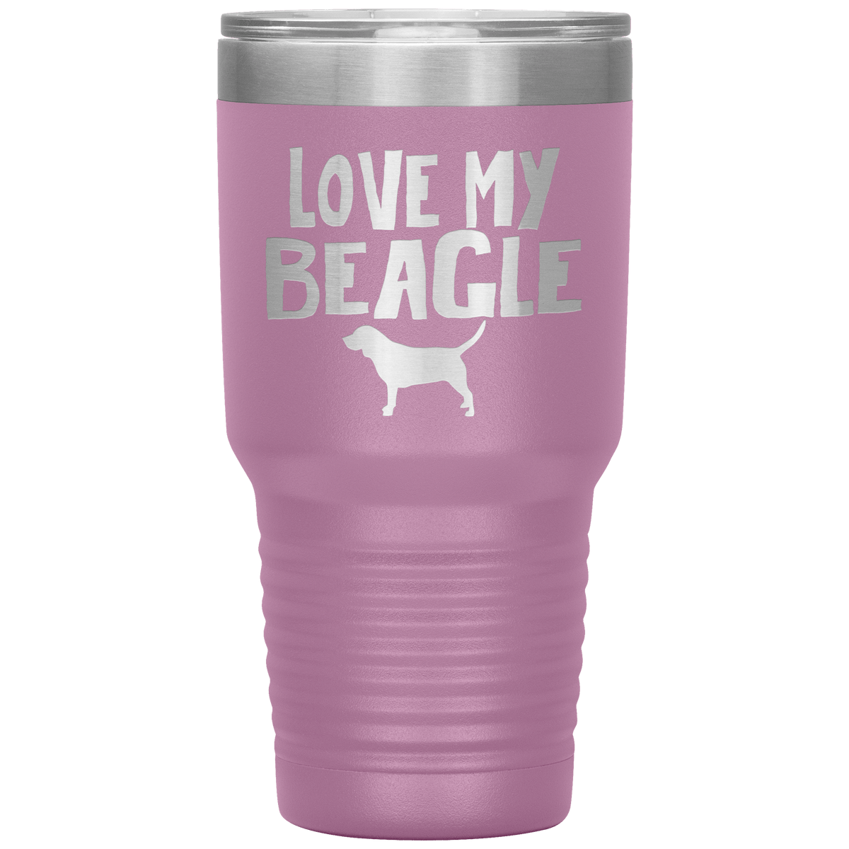 Love My Beagle 30 Oz Vacuum Tumbler Tumblers Light Purple
