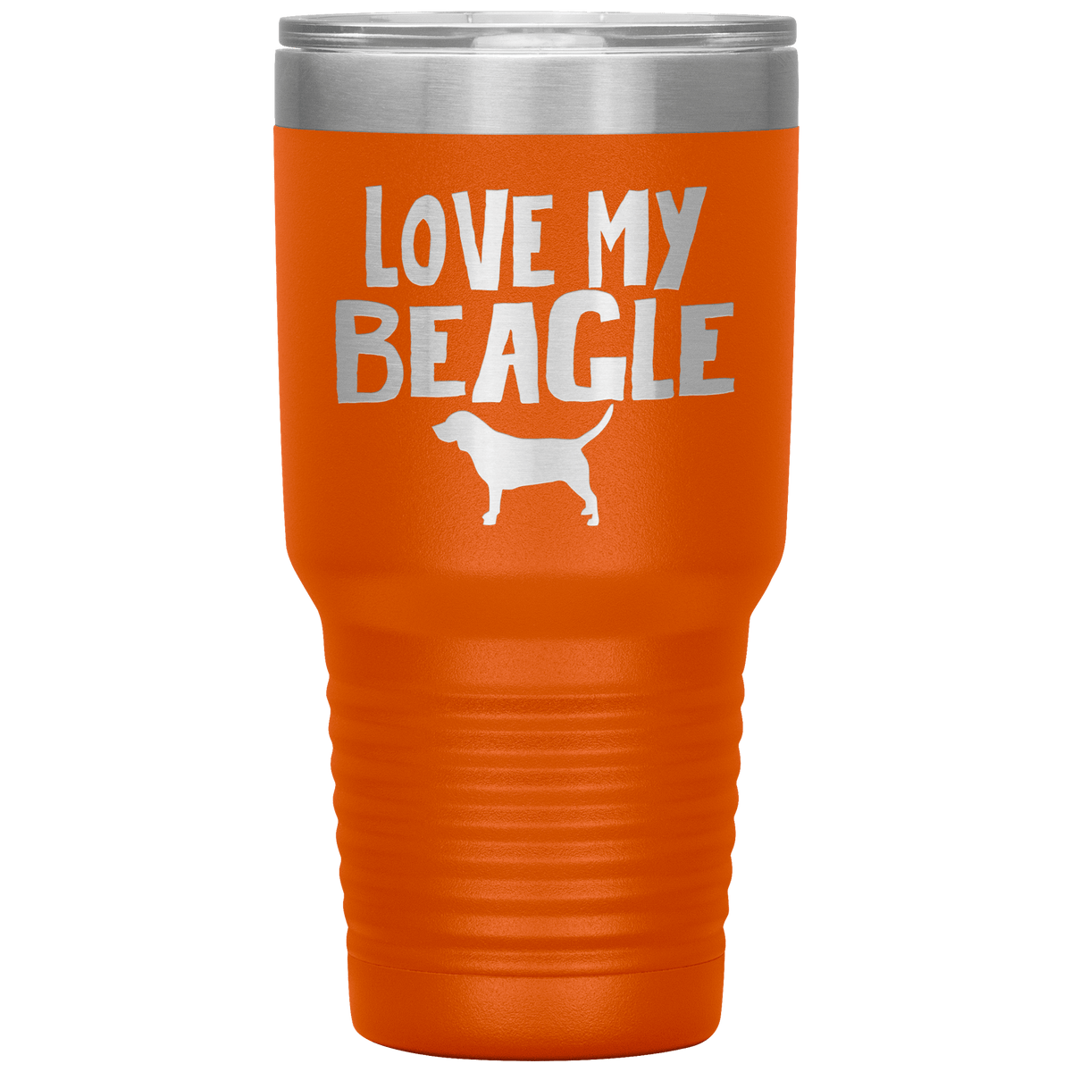 Love My Beagle 30 Oz Vacuum Tumbler Tumblers Orange