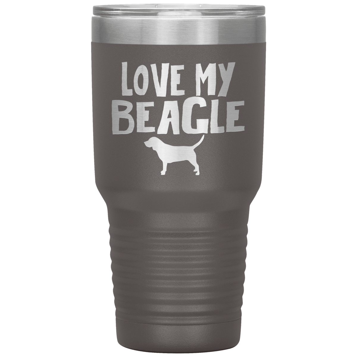 Love My Beagle 30 Oz Vacuum Tumbler Tumblers Pewter