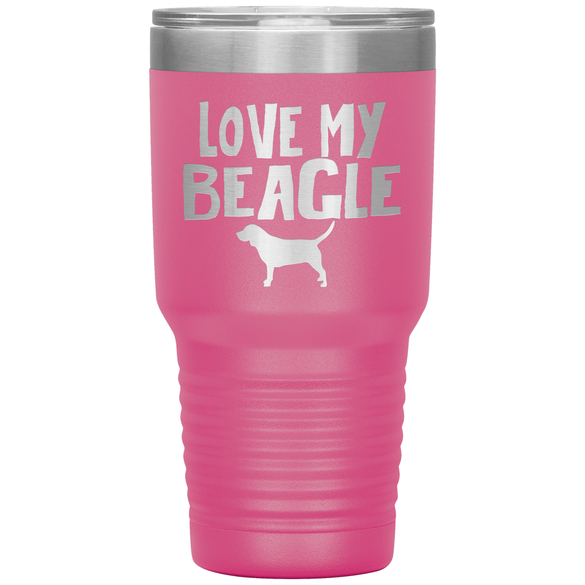 Love My Beagle 30 Oz Vacuum Tumbler Tumblers Pink