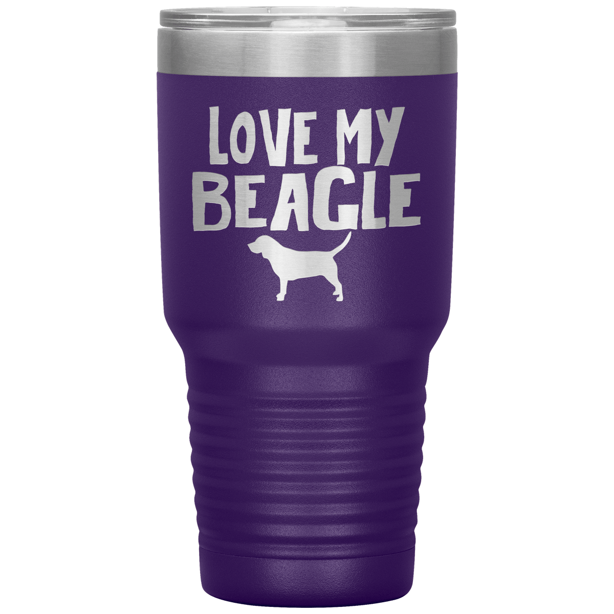 Love My Beagle 30 Oz Vacuum Tumbler Tumblers Purple