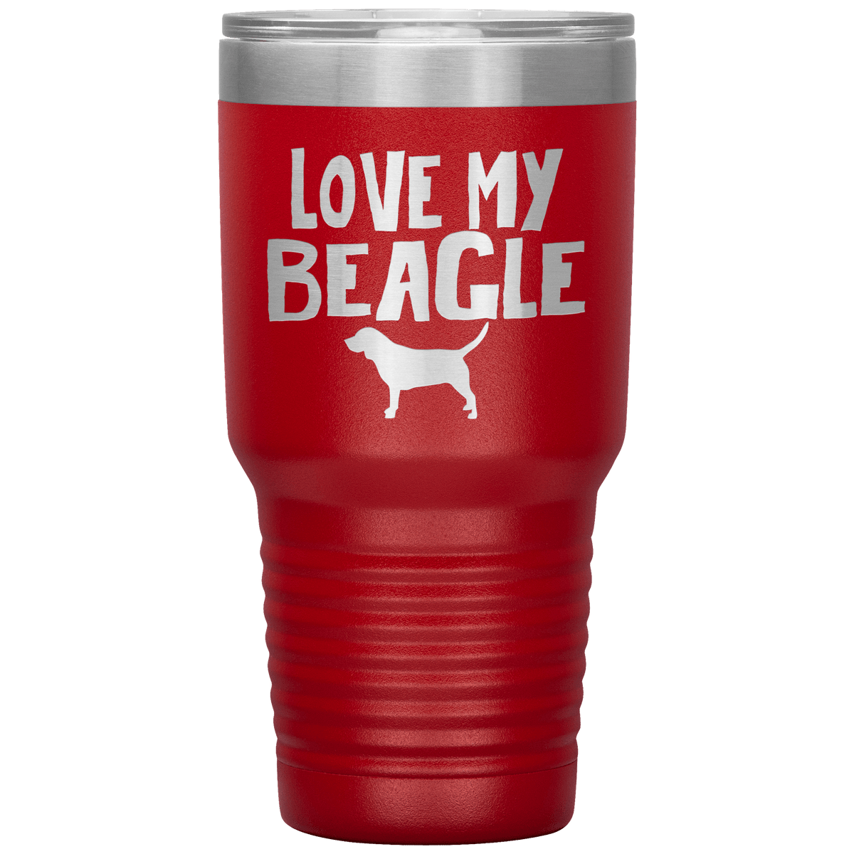 Love My Beagle 30 Oz Vacuum Tumbler Tumblers Red