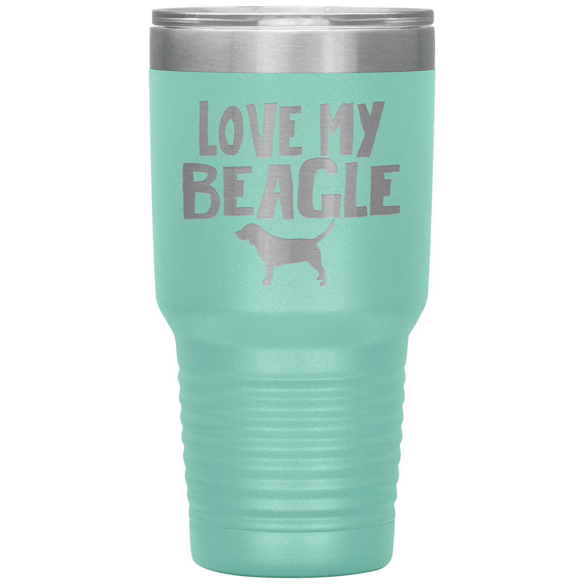 Love My Beagle 30 Oz Vacuum Tumbler Tumblers Teal