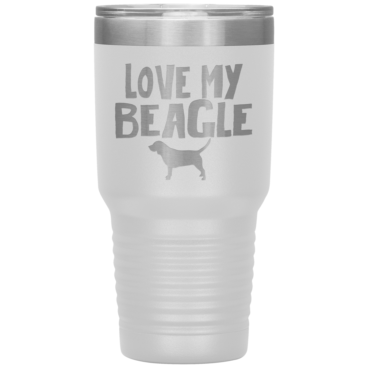 Love My Beagle 30 Oz Vacuum Tumbler Tumblers White