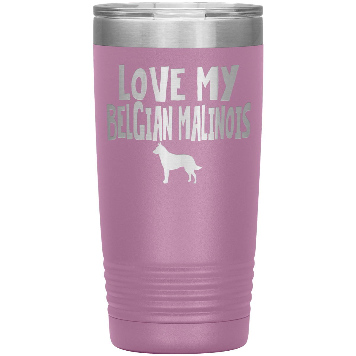 Love My Belgian Malinois 20 Oz Vacuum Tumbler Tumblers Light Purple