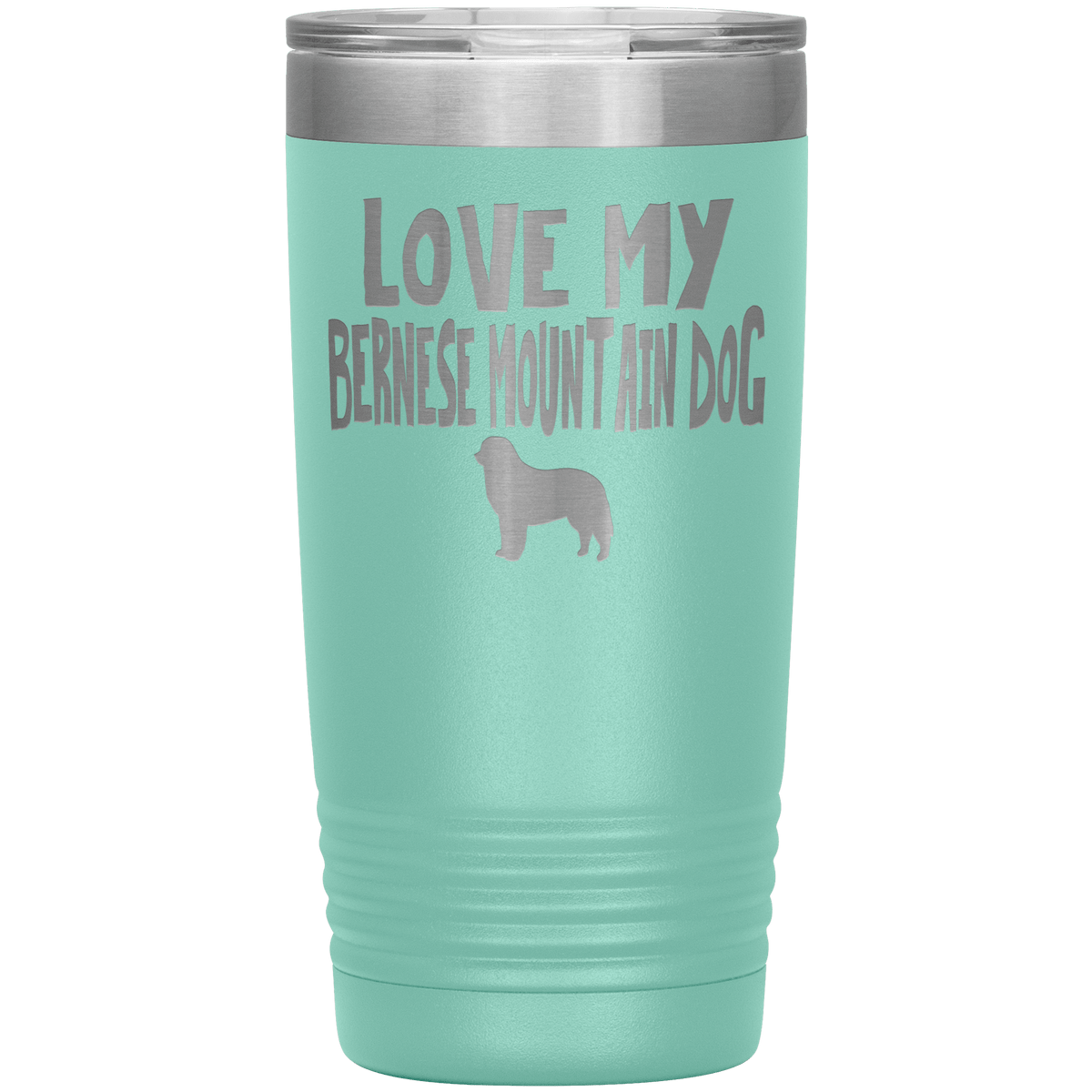 Love My Bernese Mountain Dog 20 Oz Vacuum Tumbler Tumblers Teal