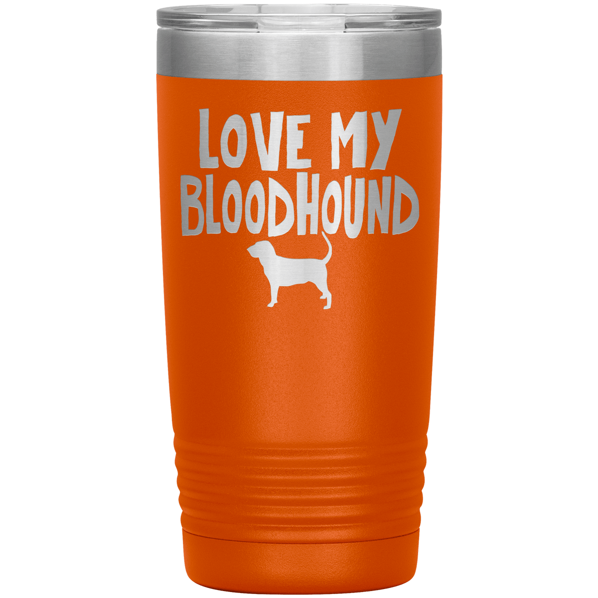 Love My Bloodhound 20 Oz Vacuum Tumbler Tumblers Orange