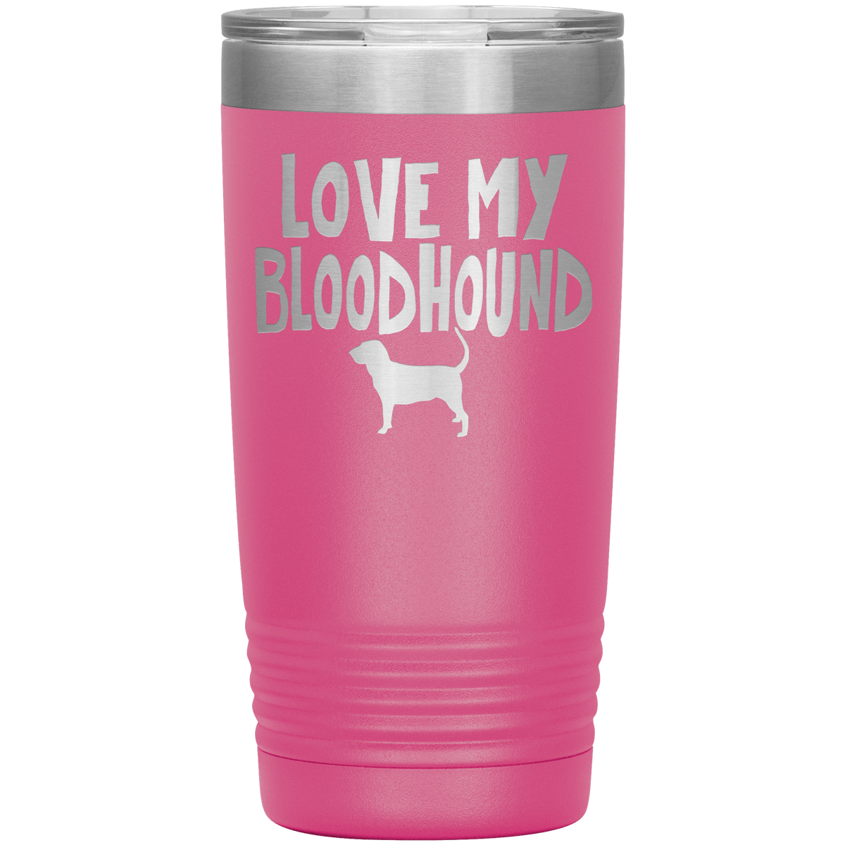 Love My Bloodhound 20 Oz Vacuum Tumbler Tumblers Pink