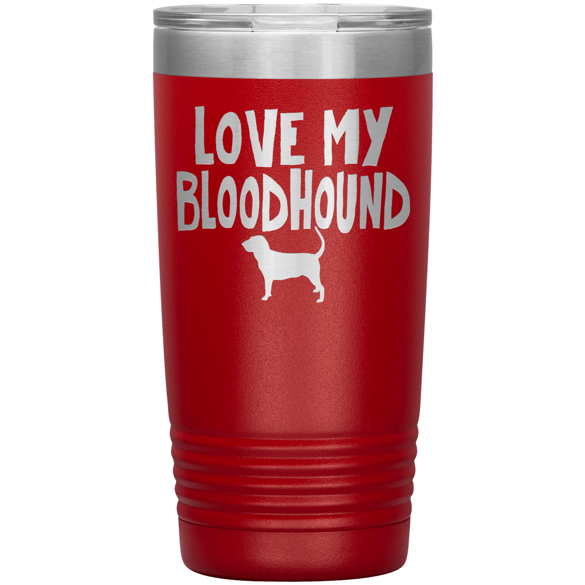 Love My Bloodhound 20 Oz Vacuum Tumbler Tumblers Red