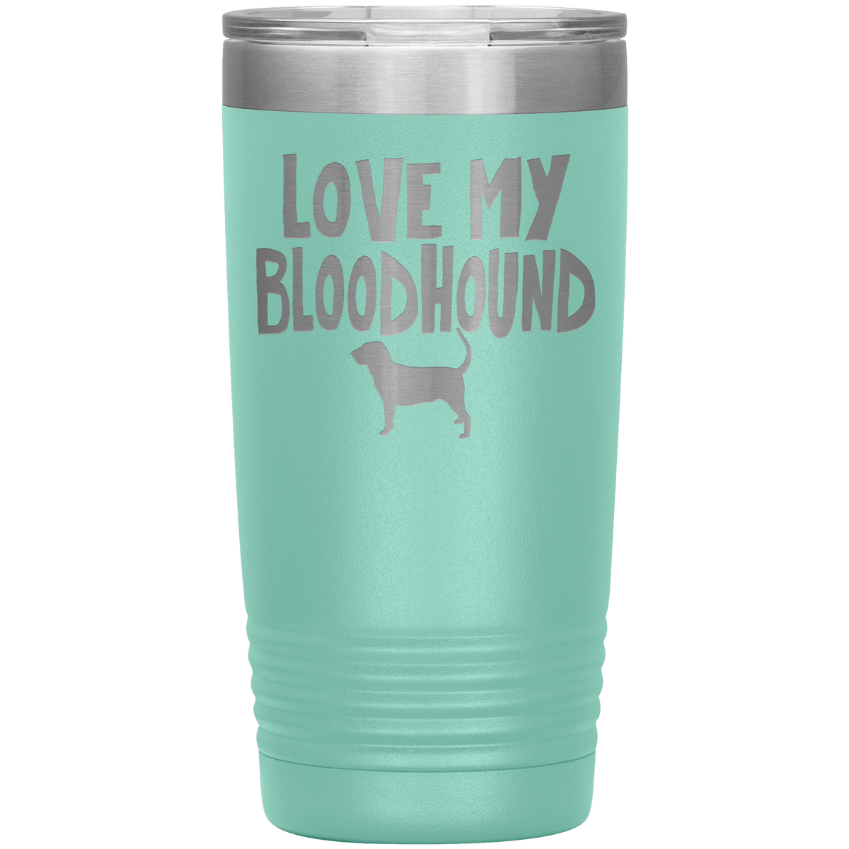 Love My Bloodhound 20 Oz Vacuum Tumbler Tumblers Teal