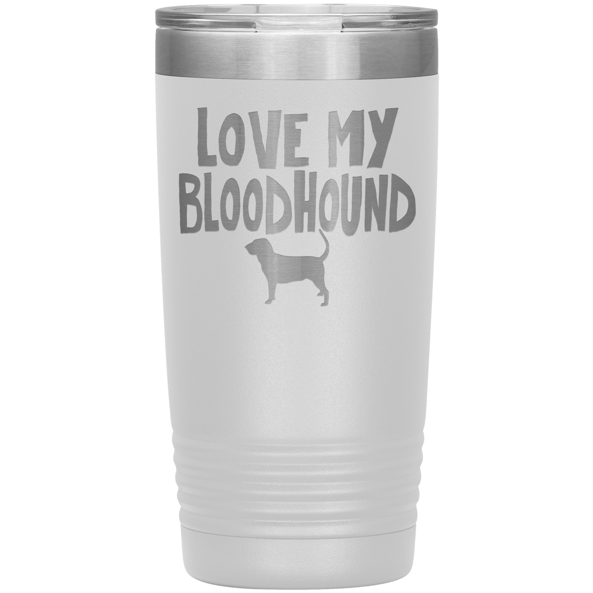 Love My Bloodhound 20 Oz Vacuum Tumbler Tumblers White