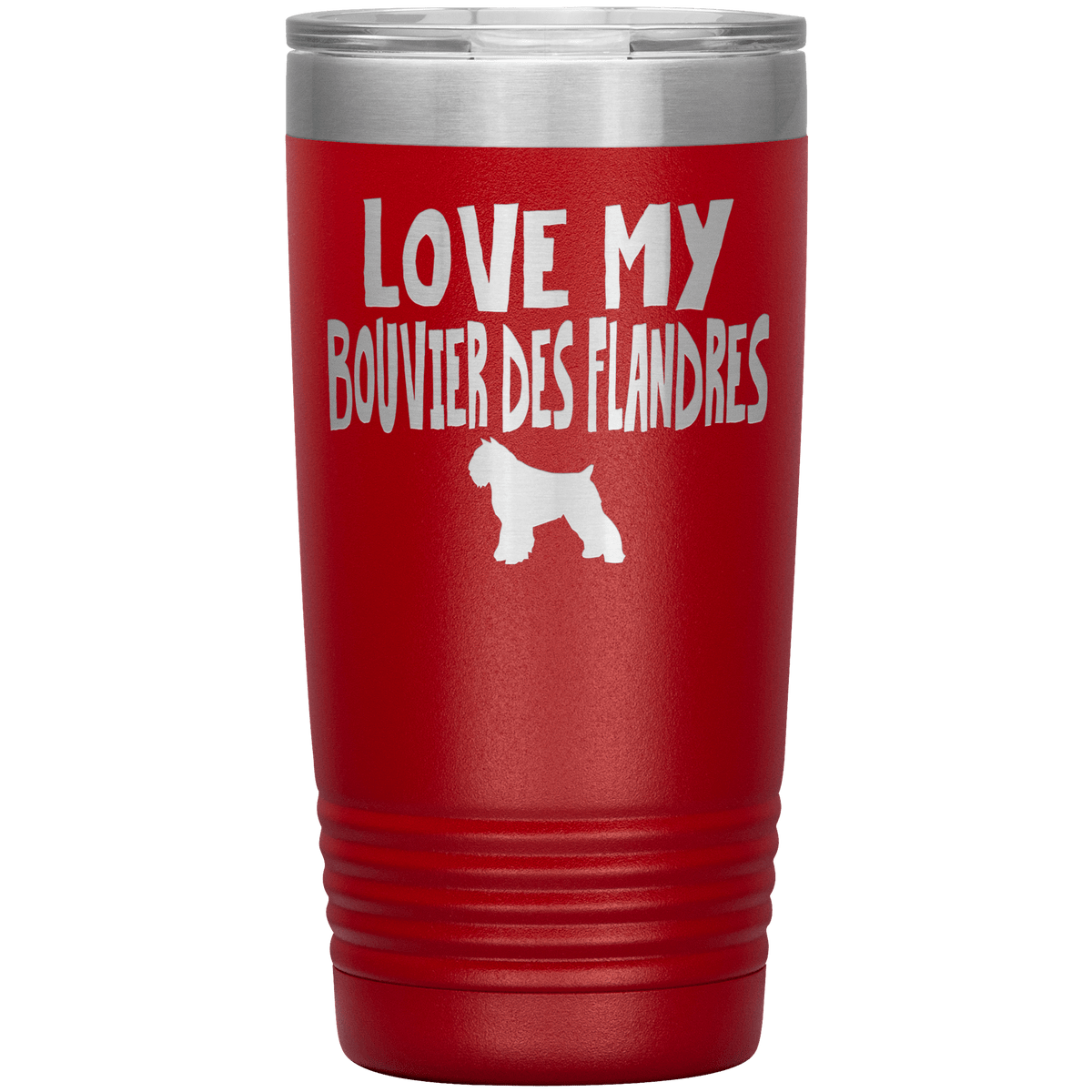 Love My Bouvier des Flandres  20 Oz Vacuum Tumbler Tumblers Red