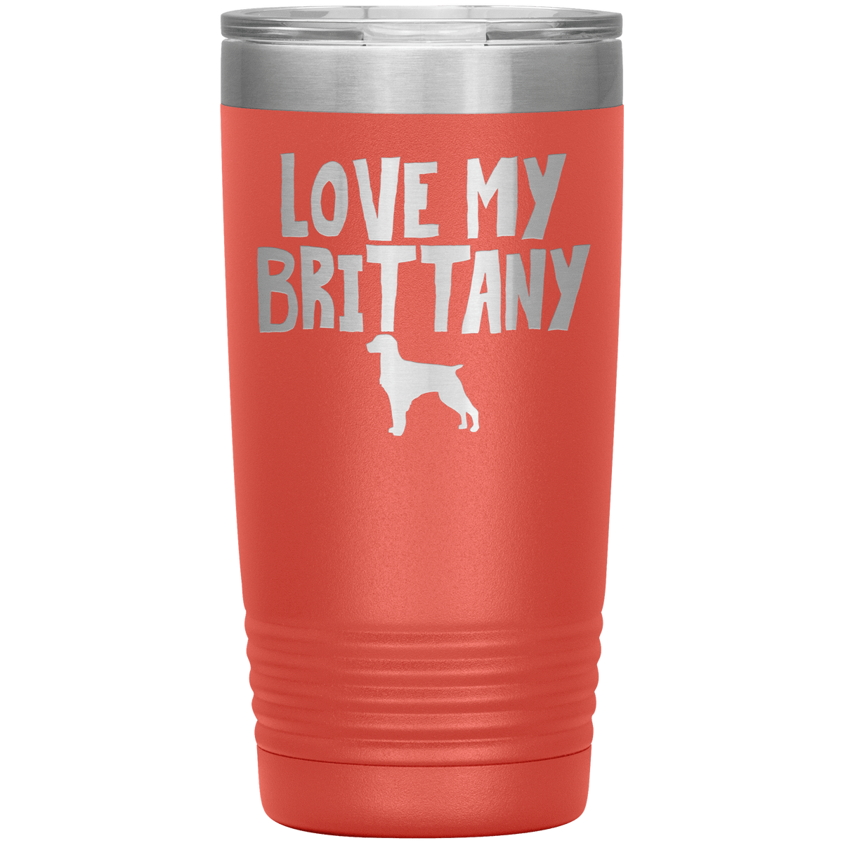 Love My Brittany 20 Oz Vacuum Tumbler Tumblers Coral