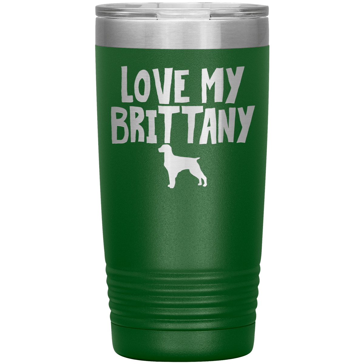 Love My Brittany 20 Oz Vacuum Tumbler Tumblers Green