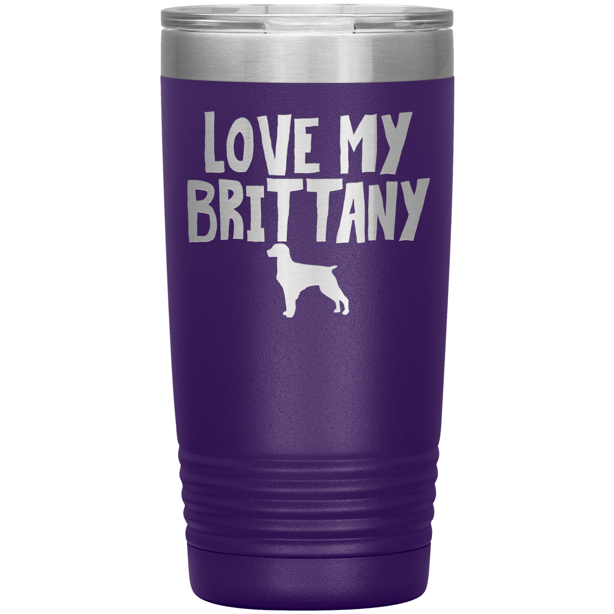Love My Brittany 20 Oz Vacuum Tumbler Tumblers Purple