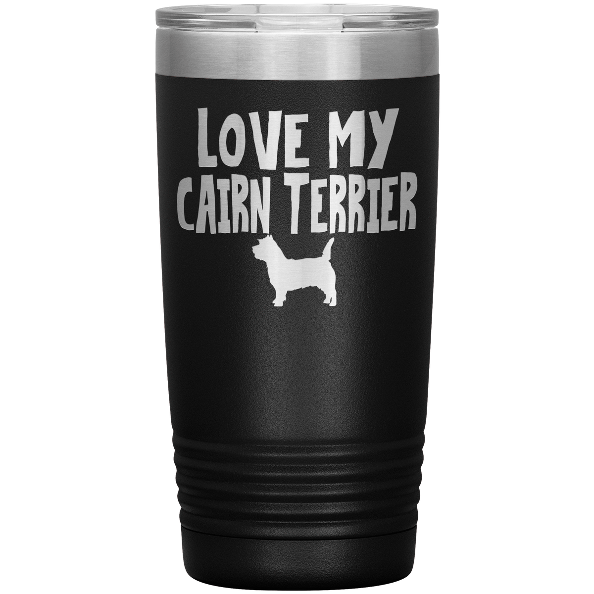 Love My Cairn Terrier 20 Oz Vacuum Tumbler Tumblers Black