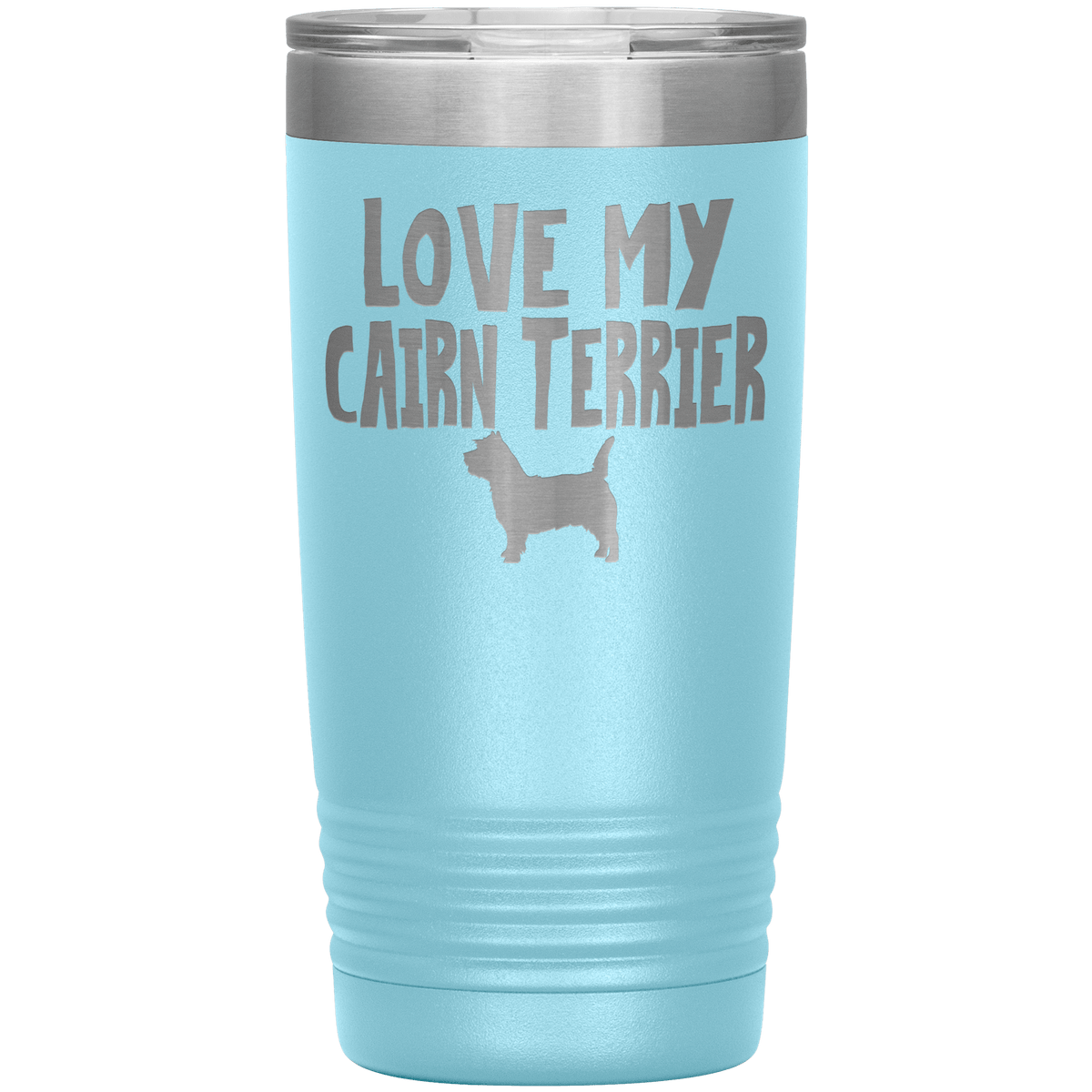 Love My Cairn Terrier 20 Oz Vacuum Tumbler Tumblers Light Blue