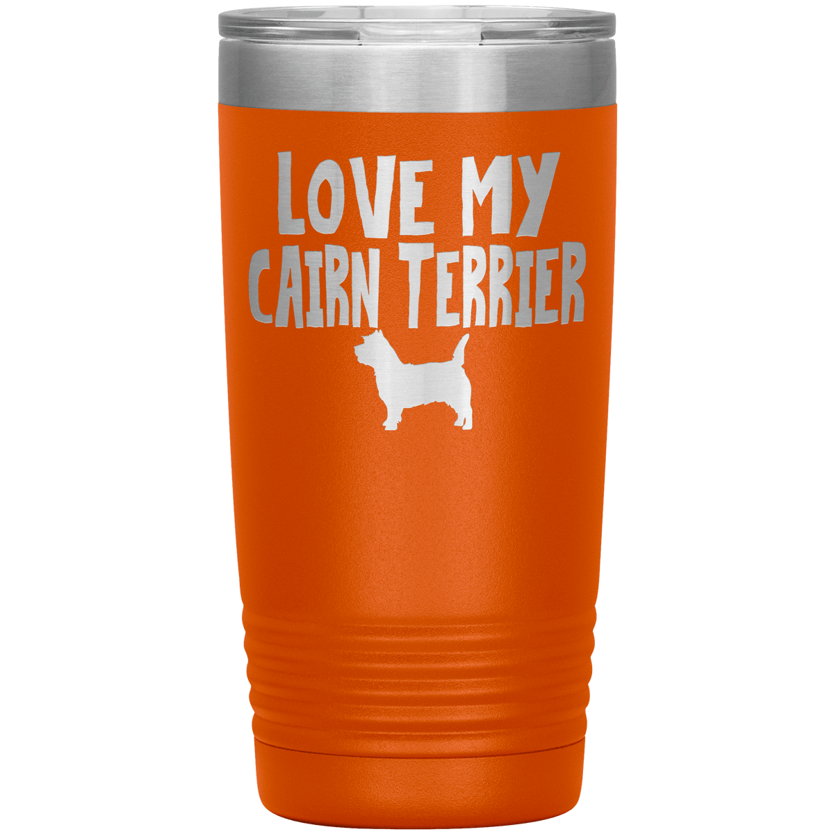 Love My Cairn Terrier 20 Oz Vacuum Tumbler Tumblers Orange