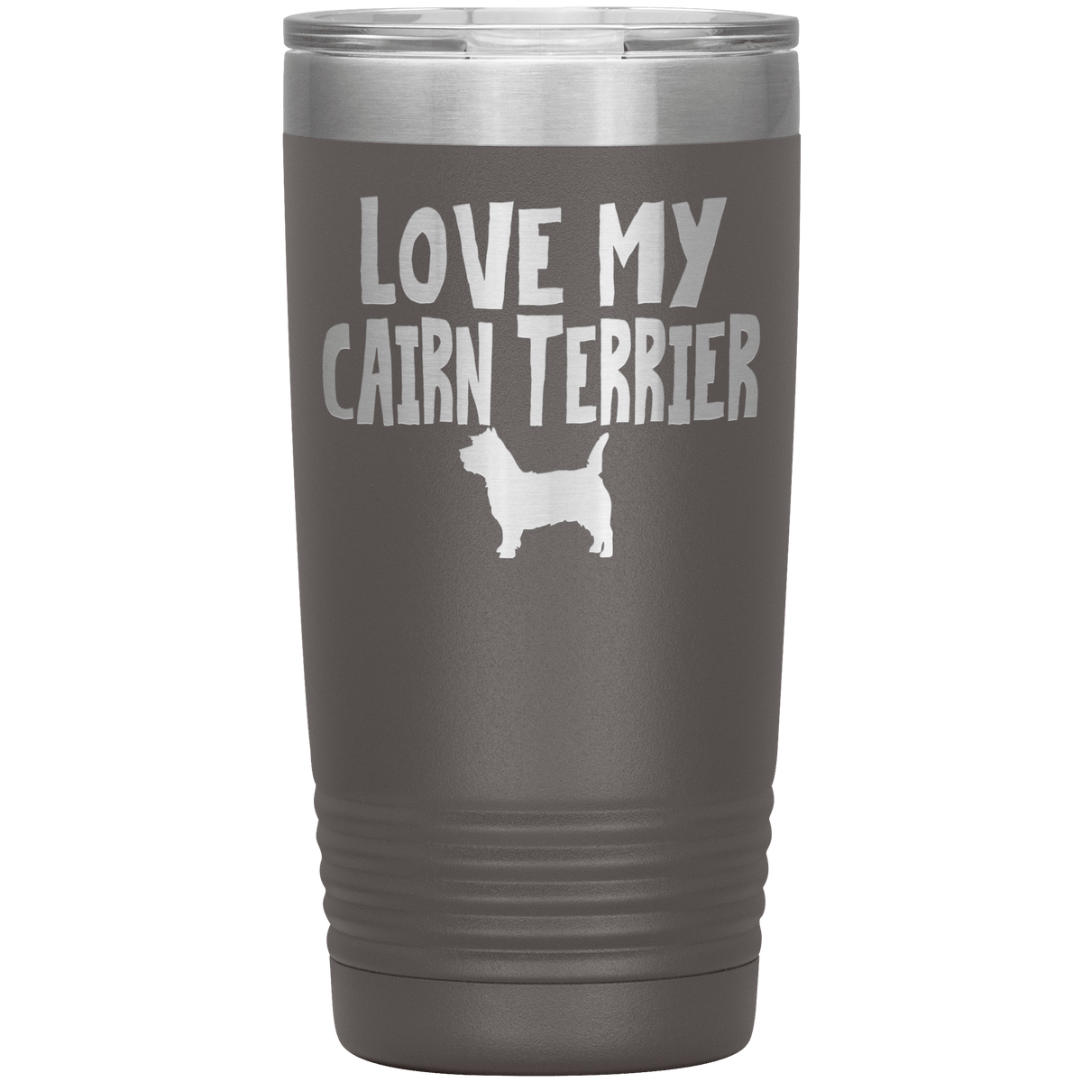 Love My Cairn Terrier 20 Oz Vacuum Tumbler Tumblers Pewter