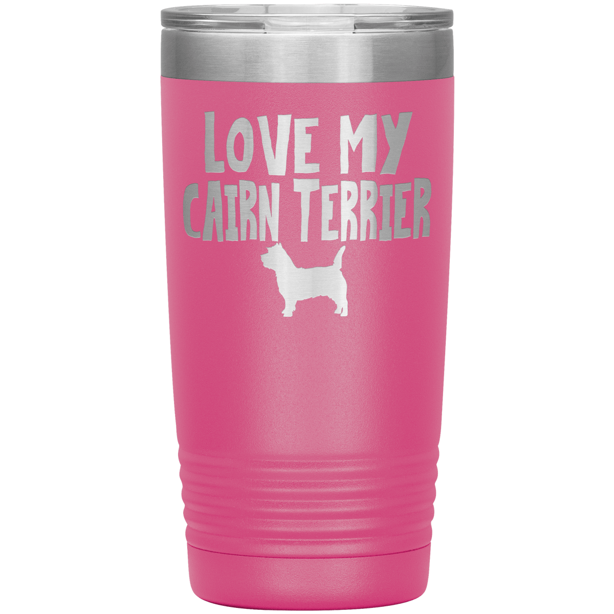 Love My Cairn Terrier 20 Oz Vacuum Tumbler Tumblers Pink