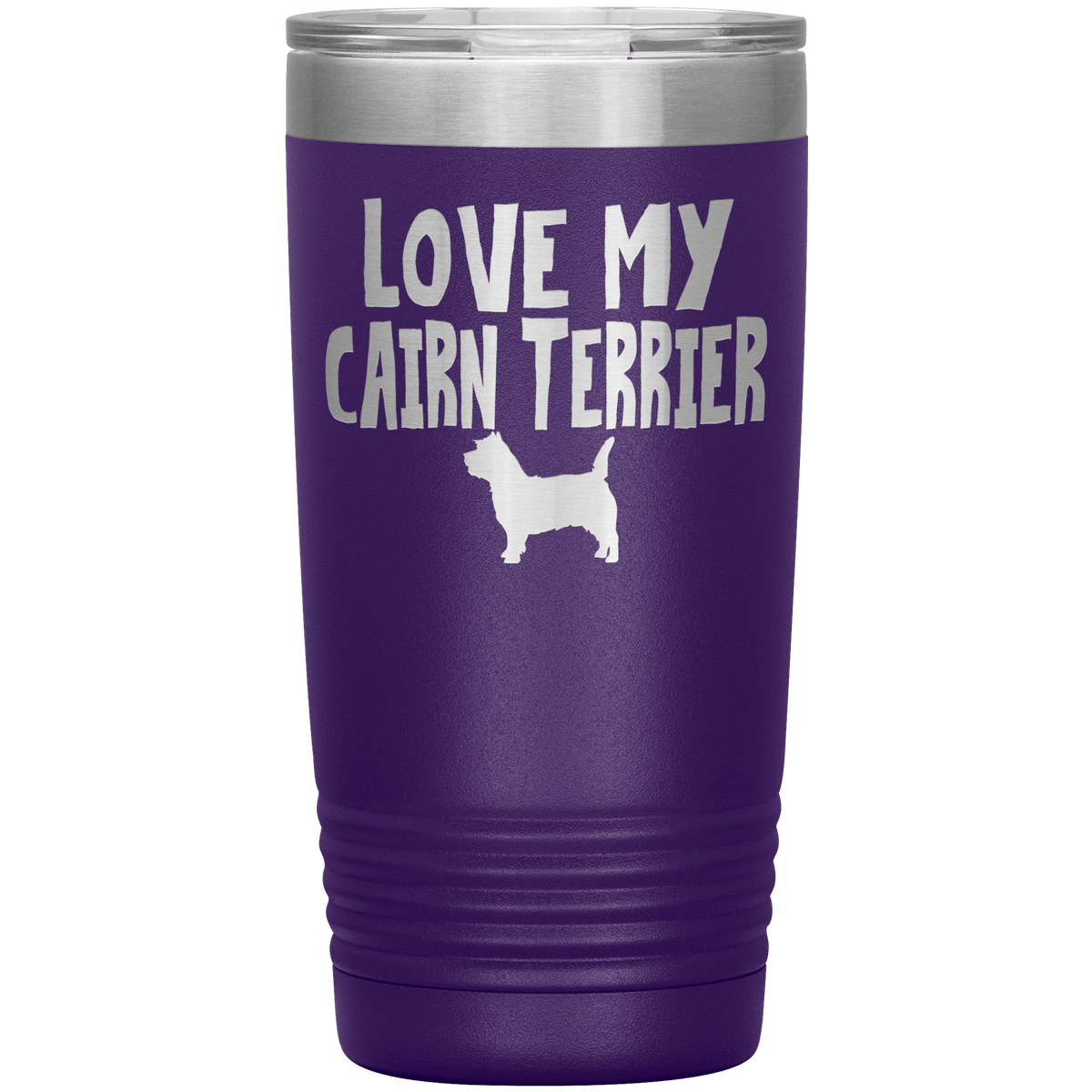 Love My Cairn Terrier 20 Oz Vacuum Tumbler Tumblers Purple