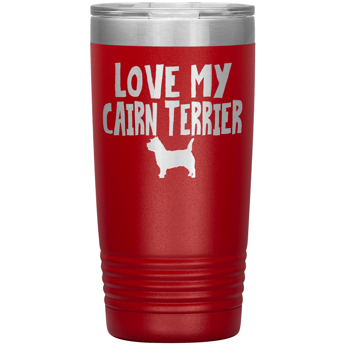 Love My Cairn Terrier 20 Oz Vacuum Tumbler Tumblers Red