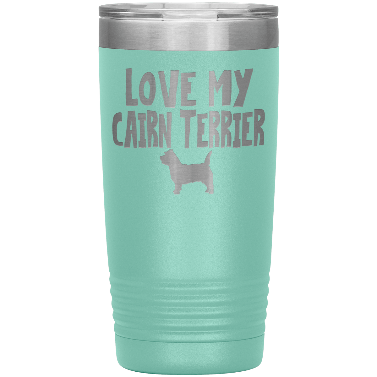 Love My Cairn Terrier 20 Oz Vacuum Tumbler Tumblers Teal