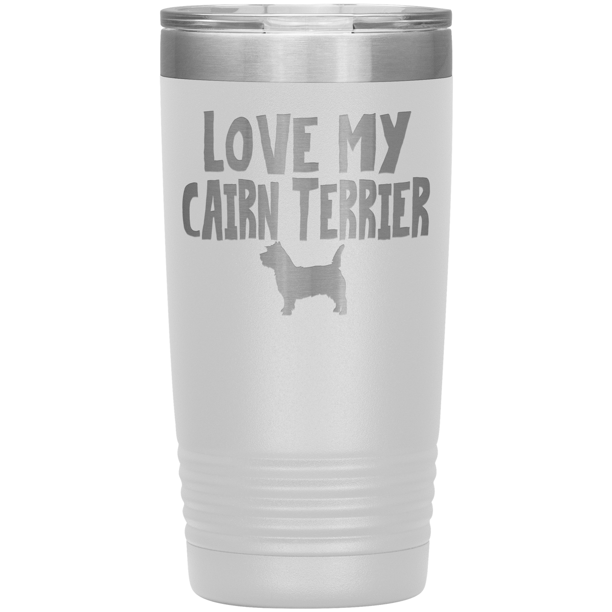 Love My Cairn Terrier 20 Oz Vacuum Tumbler Tumblers White