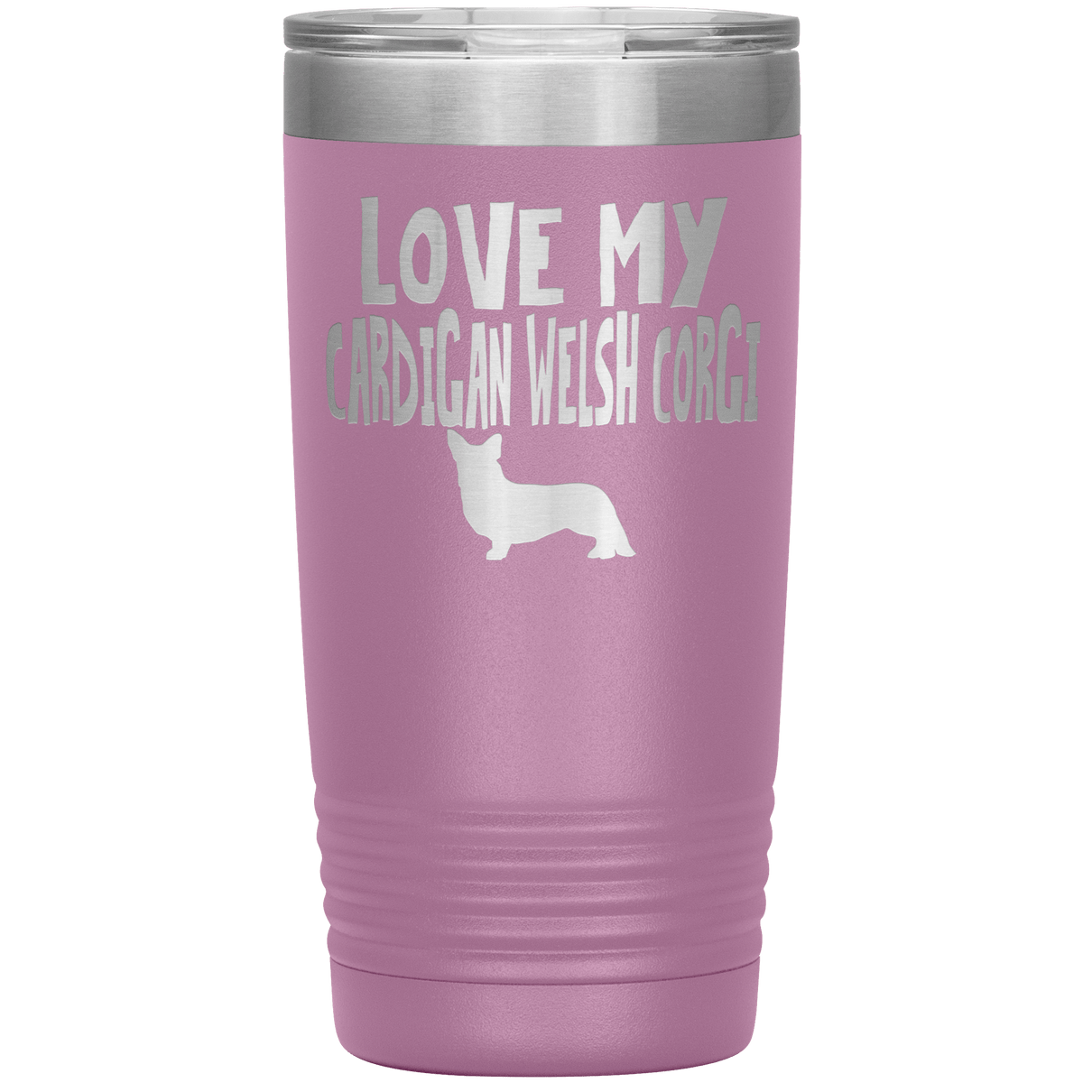 Love My Cardigan Welsh Corgi 20 Oz Vacuum Tumbler Tumblers Light Purple