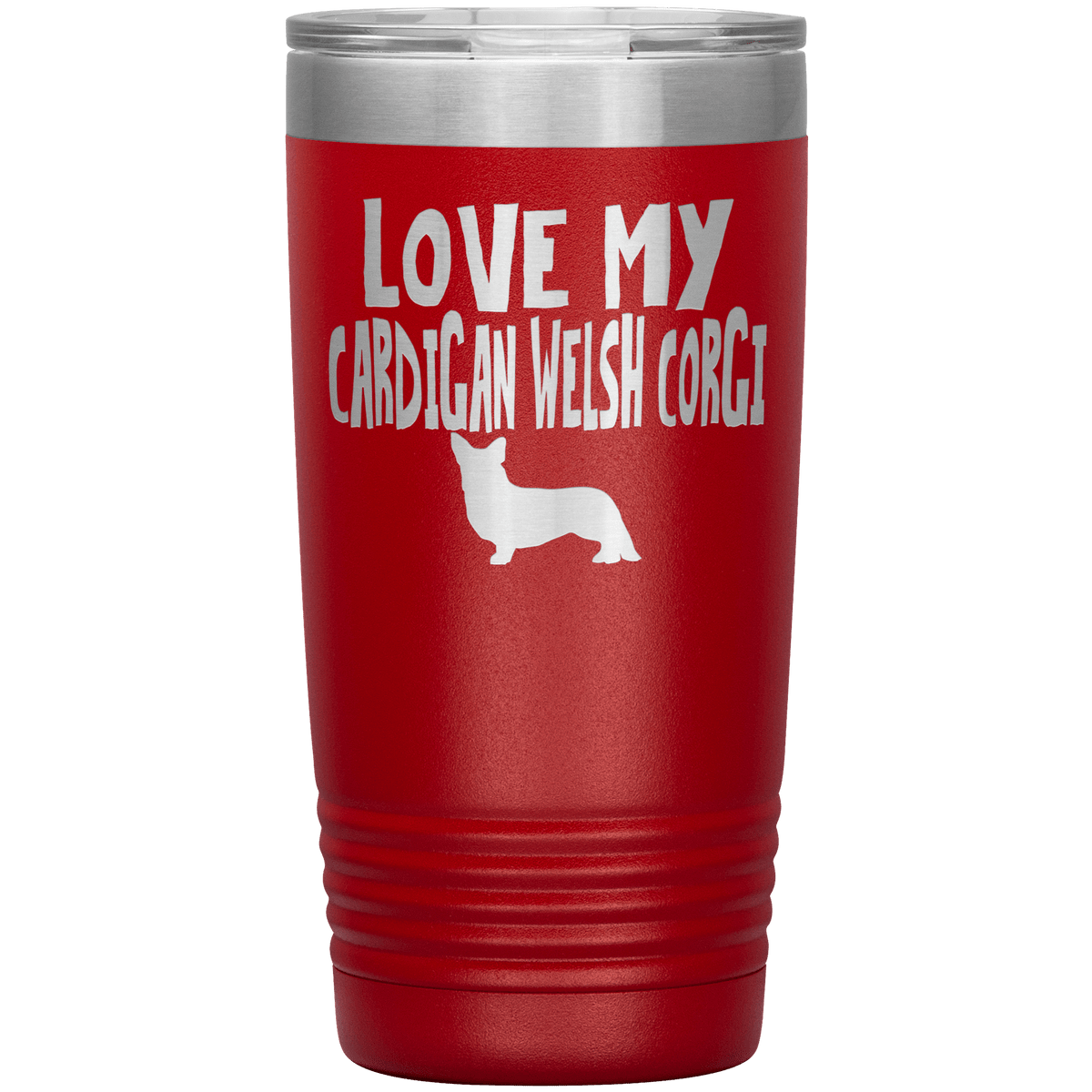 Love My Cardigan Welsh Corgi 20 Oz Vacuum Tumbler Tumblers Red