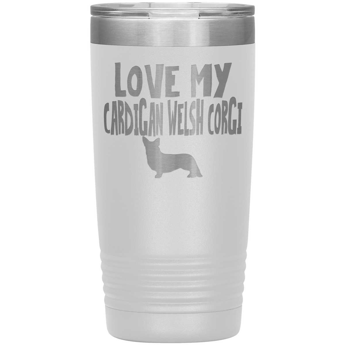 Love My Cardigan Welsh Corgi 20 Oz Vacuum Tumbler Tumblers White