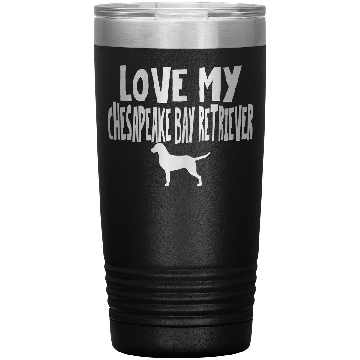 Love My Chesapeake Bay Retriever 20 Oz Vacuum Tumbler Tumblers Black