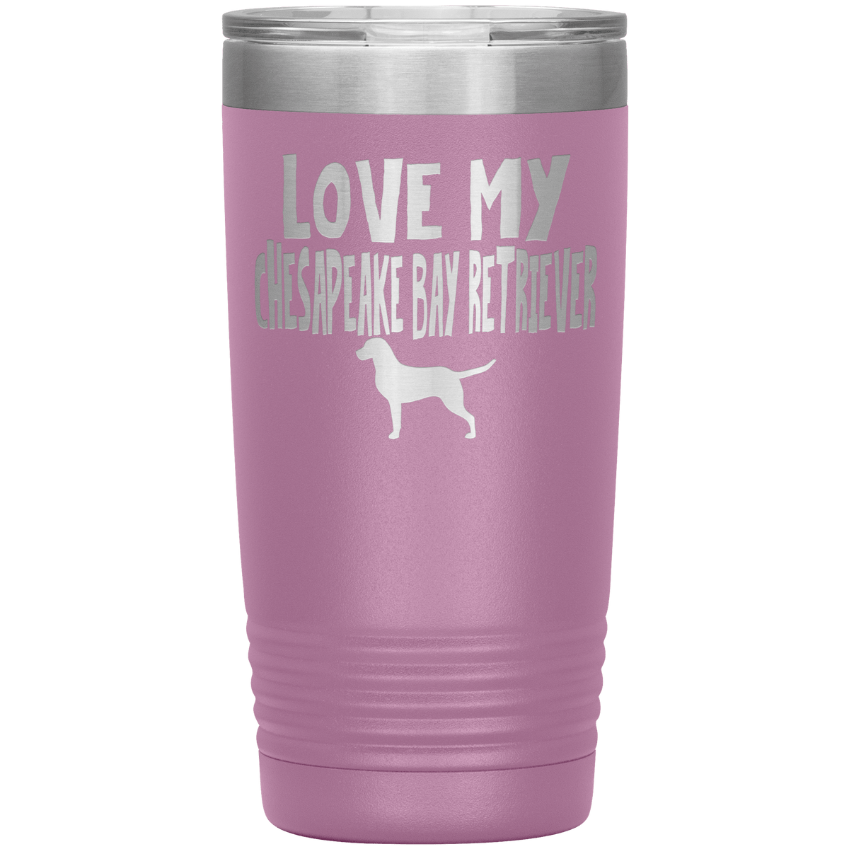 Love My Chesapeake Bay Retriever 20 Oz Vacuum Tumbler Tumblers Light Purple