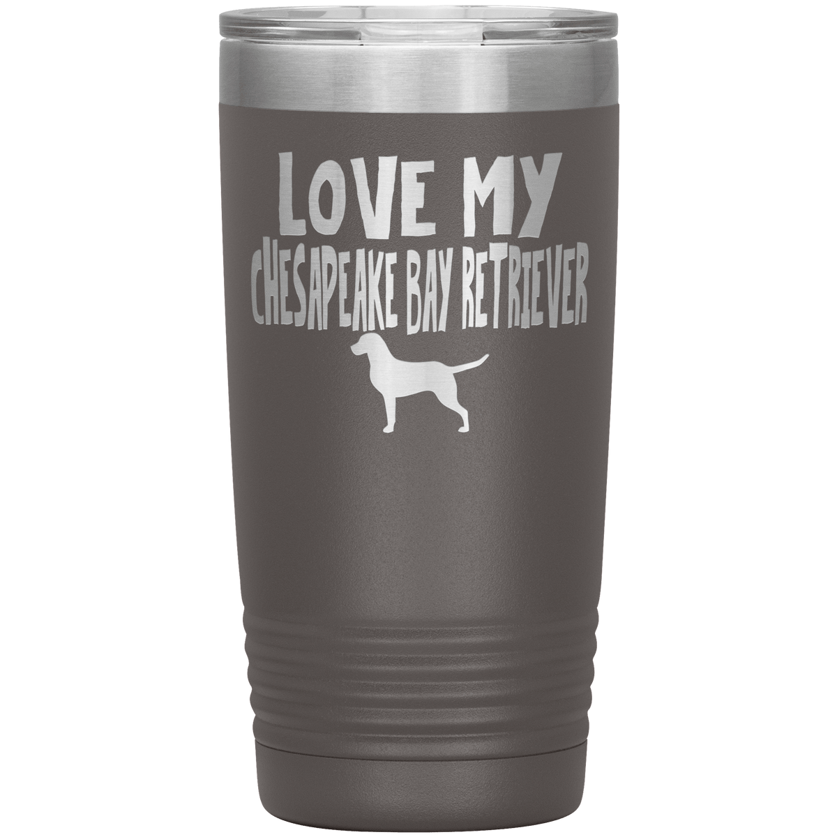 Love My Chesapeake Bay Retriever 20 Oz Vacuum Tumbler Tumblers Pewter