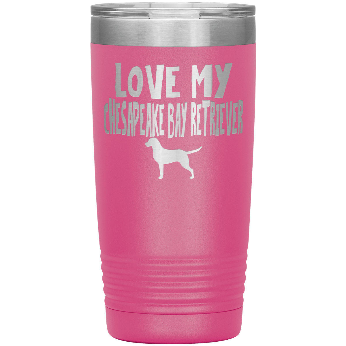 Love My Chesapeake Bay Retriever 20 Oz Vacuum Tumbler Tumblers Pink