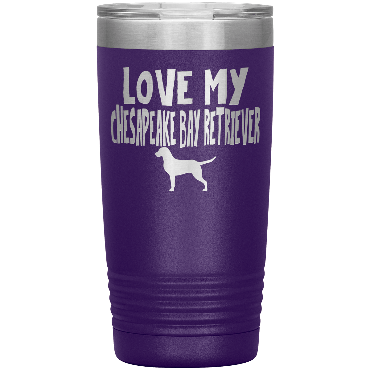 Love My Chesapeake Bay Retriever 20 Oz Vacuum Tumbler Tumblers Purple