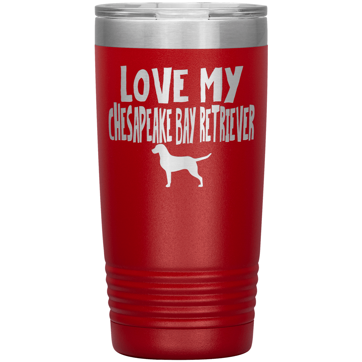 Love My Chesapeake Bay Retriever 20 Oz Vacuum Tumbler Tumblers Red