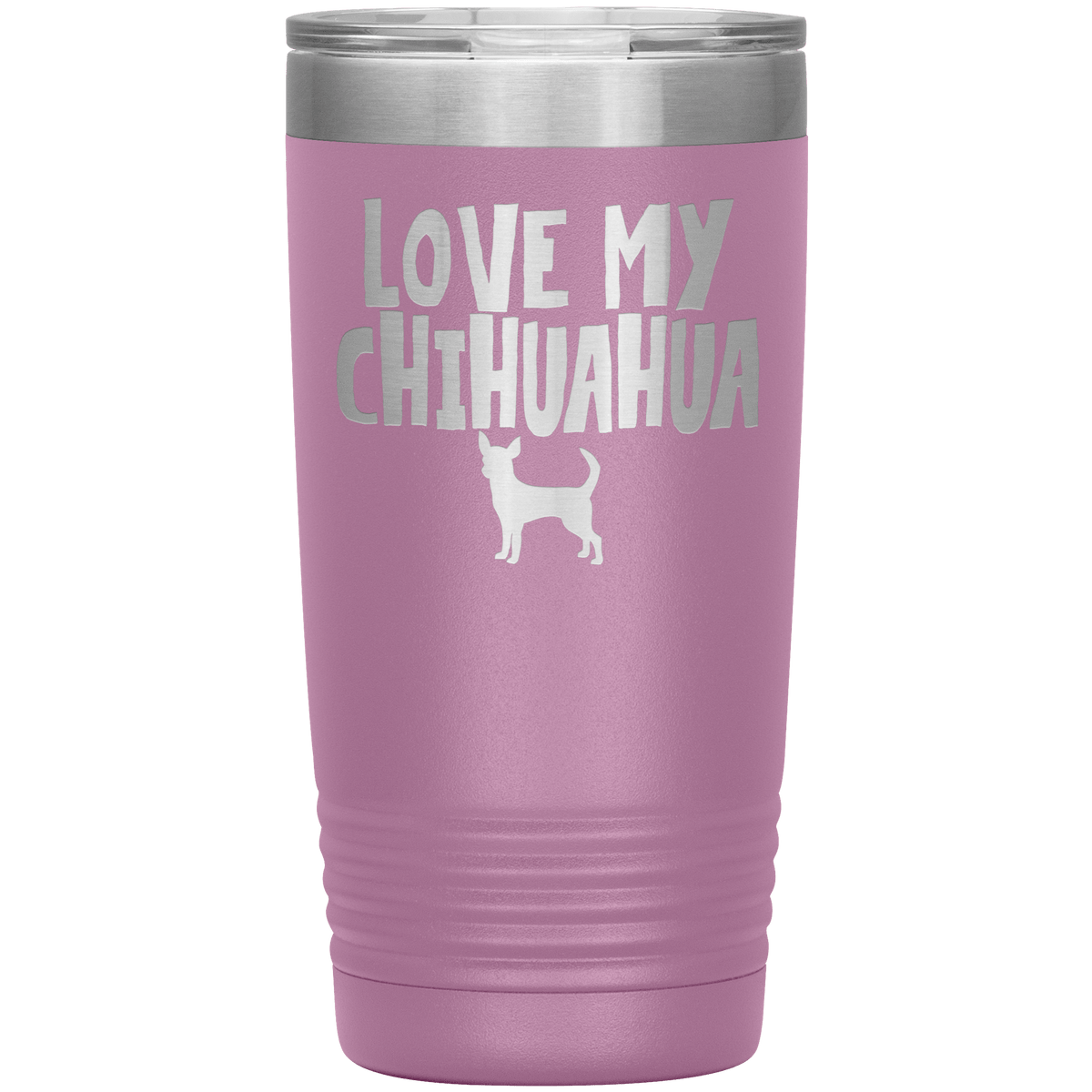 Love My Chihuahua 20 Oz Vacuum Tumbler Tumblers Light Purple
