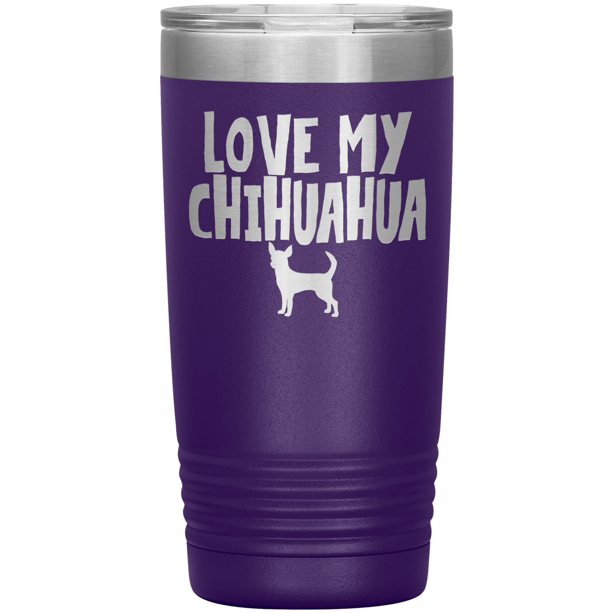 Love My Chihuahua 20 Oz Vacuum Tumbler Tumblers Purple