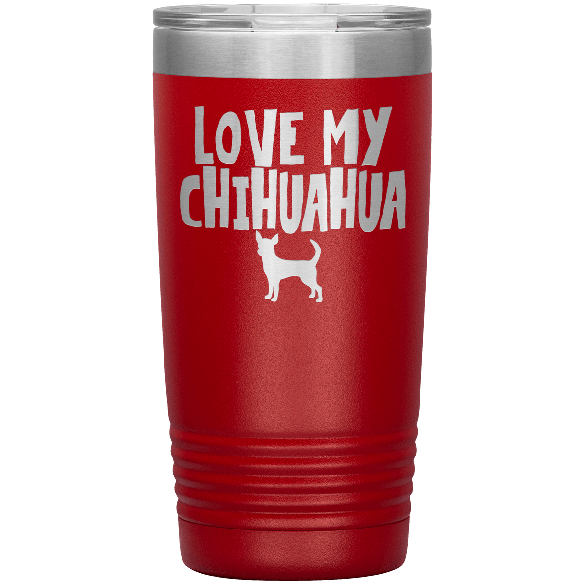 Love My Chihuahua 20 Oz Vacuum Tumbler Tumblers Red