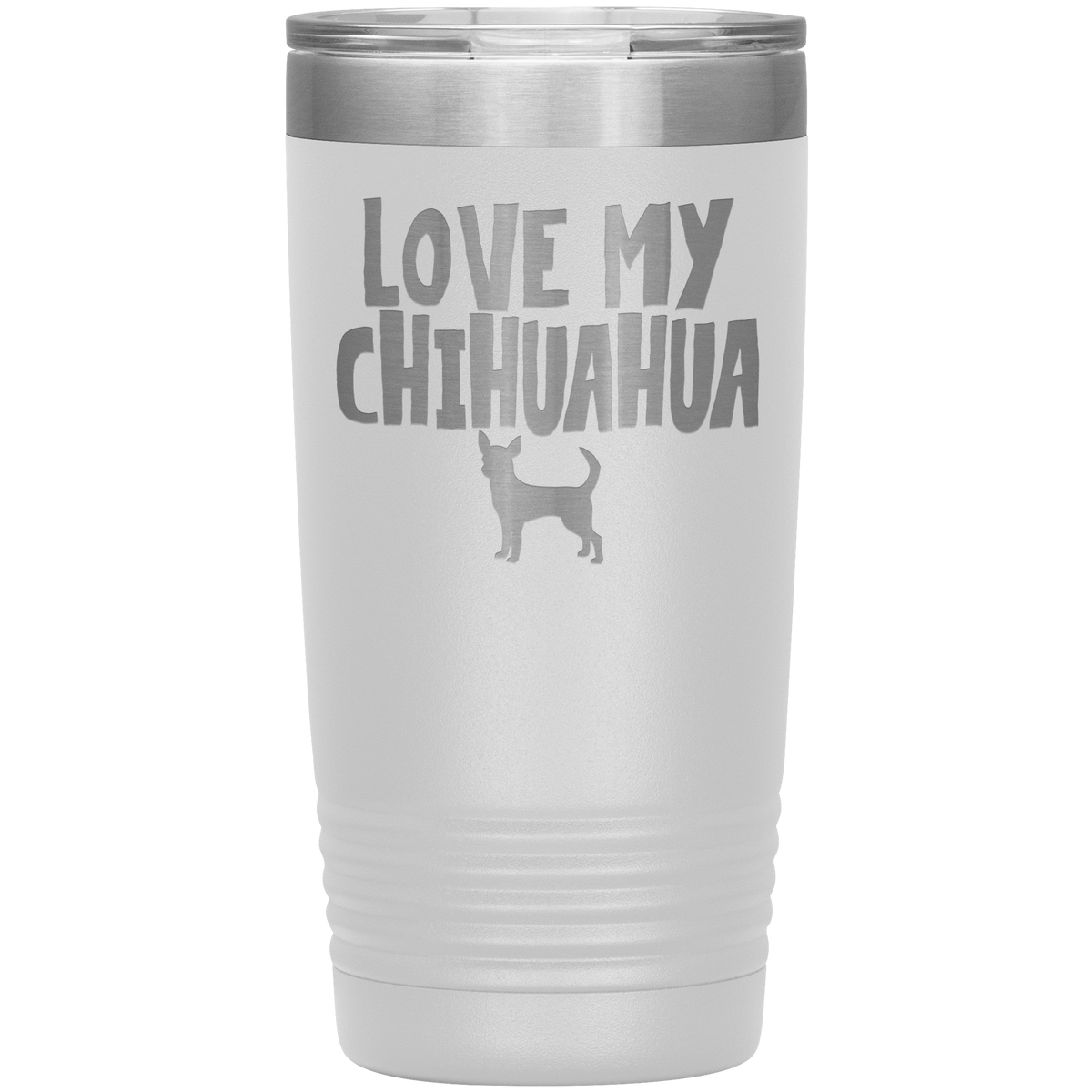 Love My Chihuahua 20 Oz Vacuum Tumbler Tumblers White