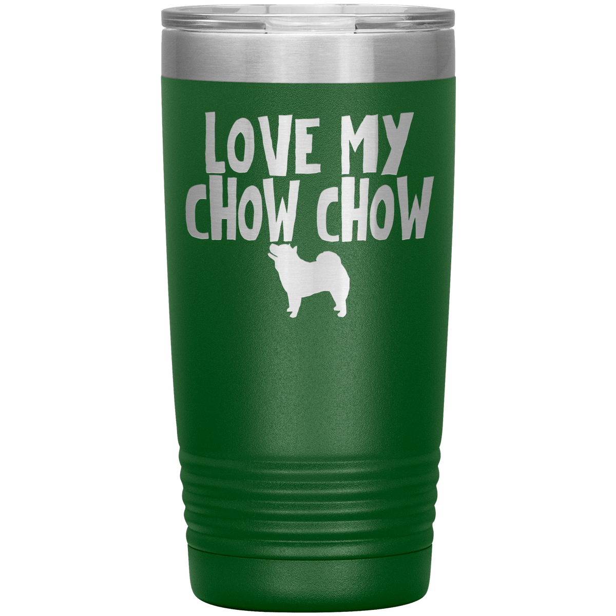 Love My Chow Chow 20 Oz Vacuum Tumbler Tumblers Green