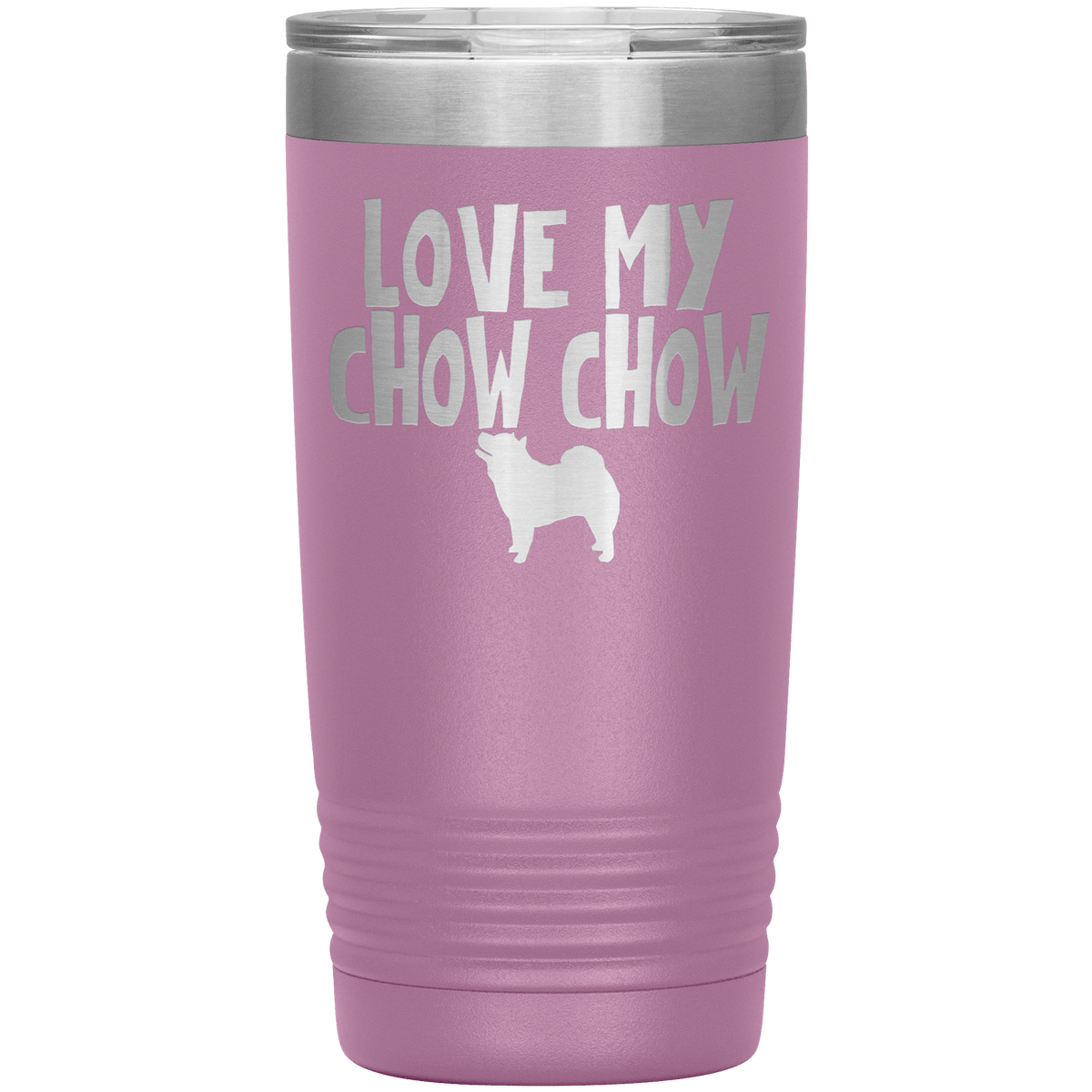 Love My Chow Chow 20 Oz Vacuum Tumbler Tumblers Light Purple