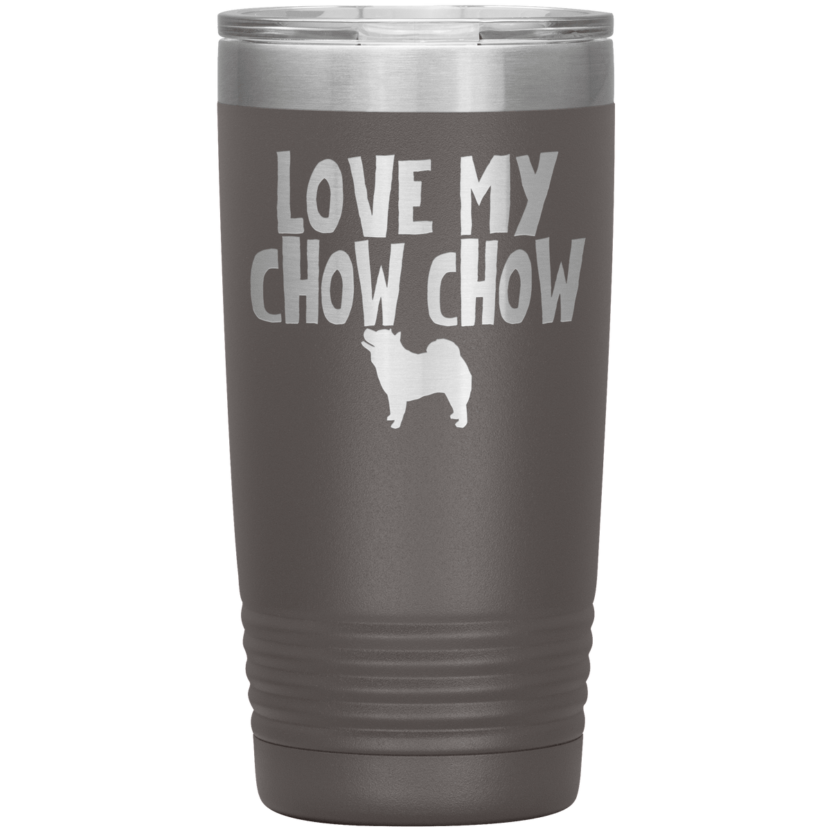 Love My Chow Chow 20 Oz Vacuum Tumbler Tumblers Pewter