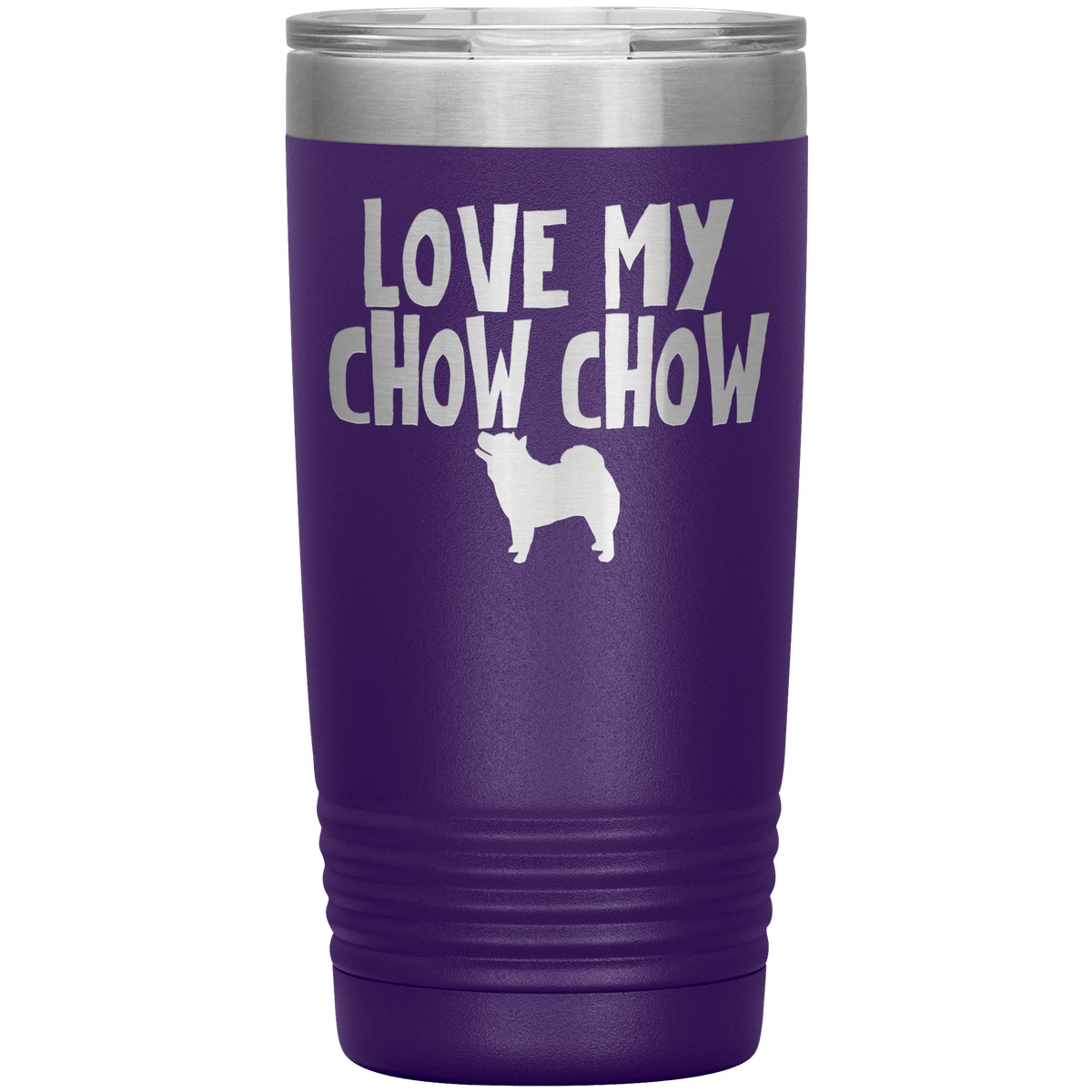 Love My Chow Chow 20 Oz Vacuum Tumbler Tumblers Purple