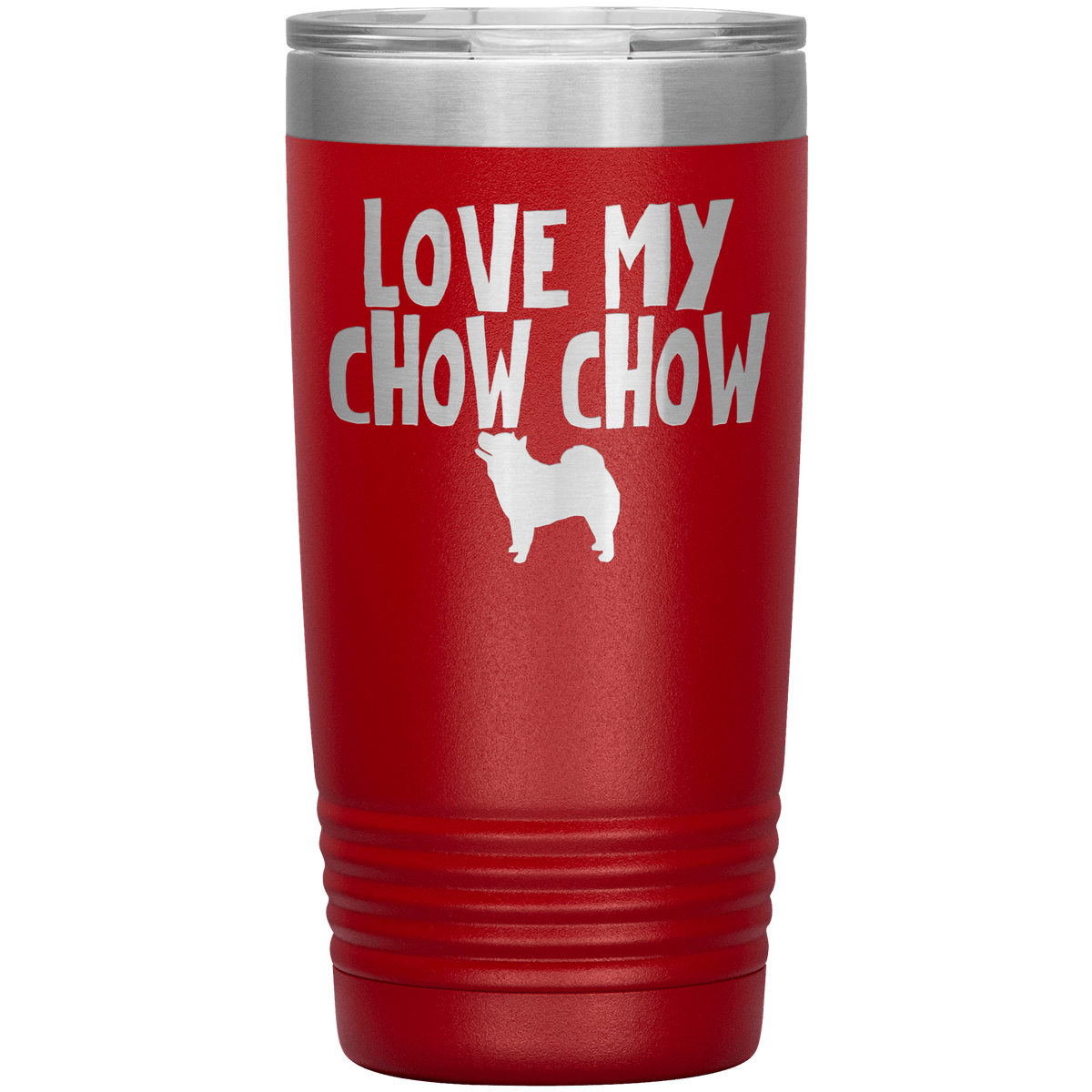 Love My Chow Chow 20 Oz Vacuum Tumbler Tumblers Red
