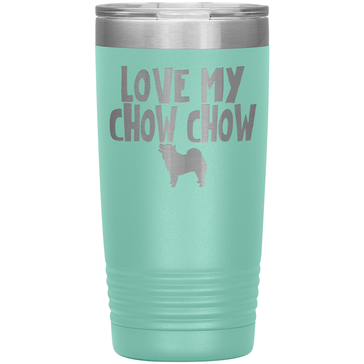 Love My Chow Chow 20 Oz Vacuum Tumbler Tumblers Teal