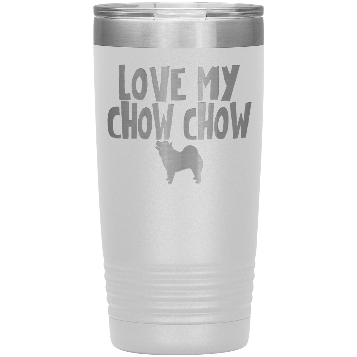Love My Chow Chow 20 Oz Vacuum Tumbler Tumblers White