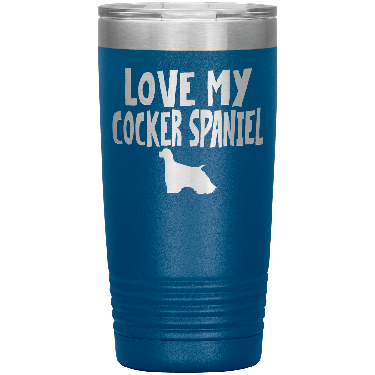 Love My Cocker Spaniel 20 Oz Vacuum Tumbler Tumblers Blue