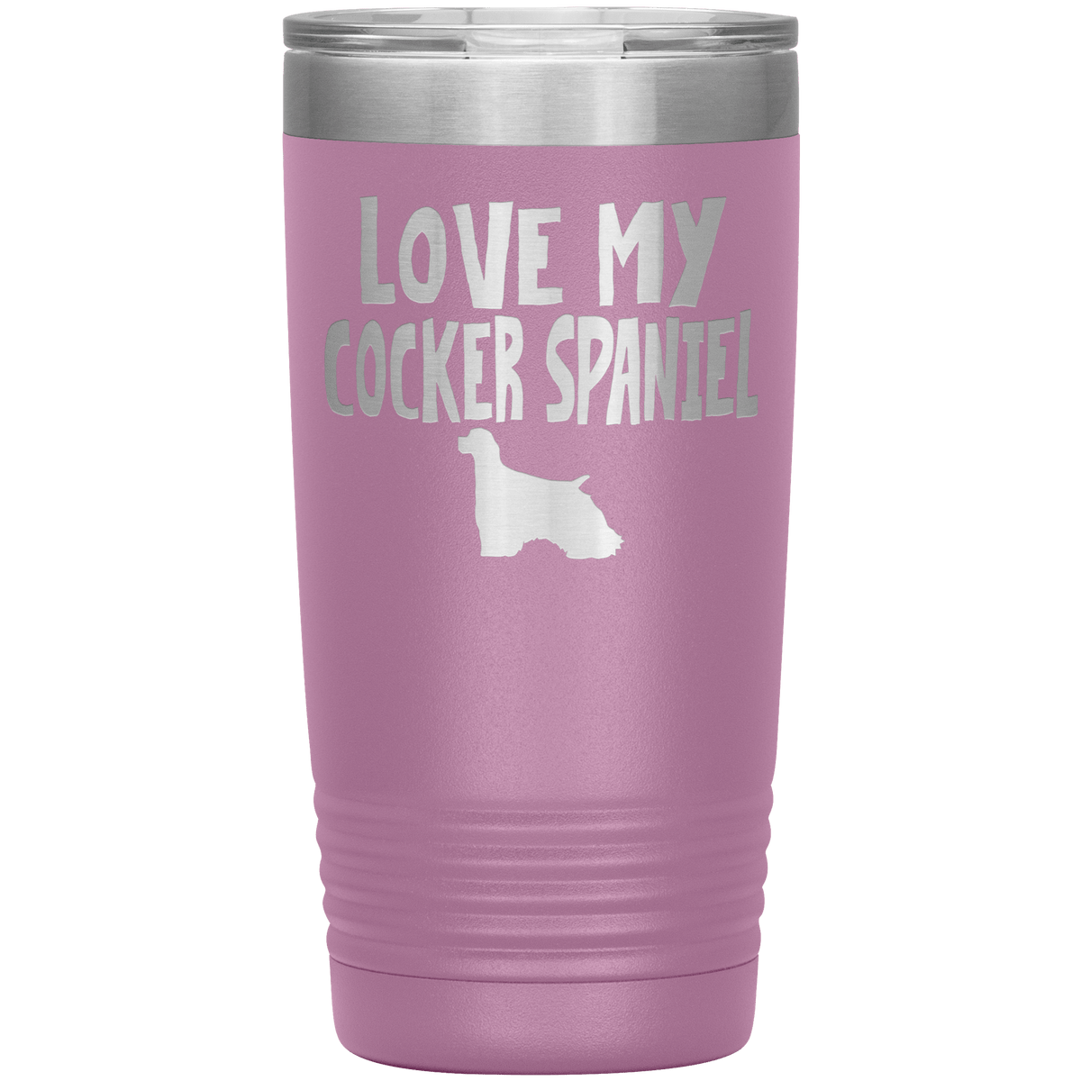 Love My Cocker Spaniel 20 Oz Vacuum Tumbler Tumblers Light Purple